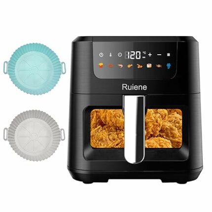 5.5 Liter Digital Air Fryer | Transparent cooking window | Air Fryer |Touch screen design| 8 Cooking Presets | Adjustable Temperature |1500W|Come