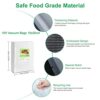 Vacuum Food Sealer Bags 15 x 20 cm, Gokilife Vacuum Sealer Bags for Food Saver, Heavy Duty, BPA Free, Seal a Meal, Embossed Pre-Cut Bags for Food