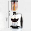 Vacuum Coffee Maker Syphon Coffee Maker Japanese Style Vacuum Glass Siphon Pot Percolators 1-3 Cups Siphon Coffee Maker (Syphon)