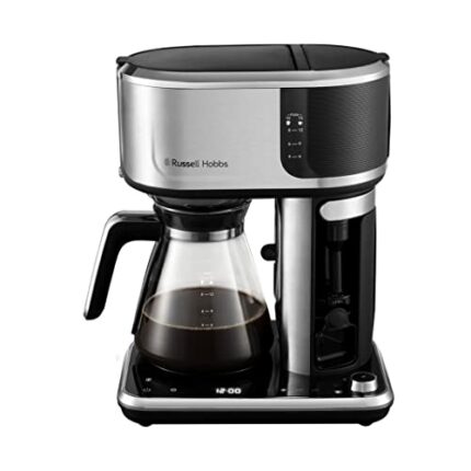 Russell Hobbs 26230 Attentiv Coffee Maker - Filter Coffee Machine with Cold Brew Function, Milk Frother and Touch Screen Controls, Stainless Stee