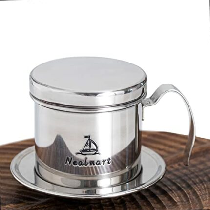 NEALMART Vietnamese Coffee Dripper, Vietnamese Coffee Maker, Phin, Filter Paper Free Portable Coffee Maker, 2nd Gen Vietnamese Coffee Pot, Coffee