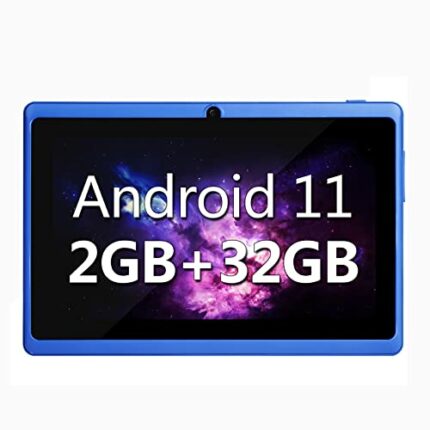 haipky 7 Inch Google Android 11.0 Tablet PC, 2GB RAM+32GB ROM, Quad Core, Dual Cameras, 1024x600 HD Screen, WiFi, Bluetooth, GMS, Gift for Adult