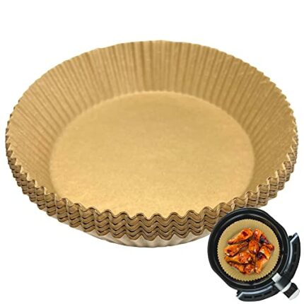 200pk Round Air Fryer Liners Disposable | 6.5 Inch Air Fryer Parchment Paper | Liners for Air Fryer Round | Paper Liners for Air Fryer Baskets |