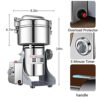 1000g Electric Grain Grinder Spice Grain Mill Stainless Steel 30s 25000RPM High Speedy Grinding with Overload Protection& 5min Timer Mill for Dry