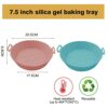 2pcs Air Fryer Basket Silicone, Silicone Air Fryer Liners, Silicone Pot Silicone Pans, Silicone Pot Square Liner Reusable for 3-5 Quart Air Fryer