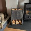 Scott & Rye - 2 Tier Log Store Basket - Woven with Metal Frame. Colour : Grey