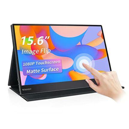 Portable Touch Screen Monitor for Macbook, WIMAXIT 15.6 inch HDR Image Flip Touchscreen with USB C Mini HDMI VESA IPS Non-Glare Matte Disply with