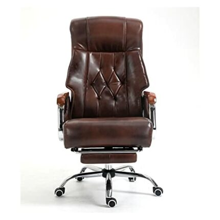 CZDYUF Boss Chair Office Executive Chairs Armchair with Footrest Computer Chair Ergonom (Color : Argento, Size : Talla �nica)