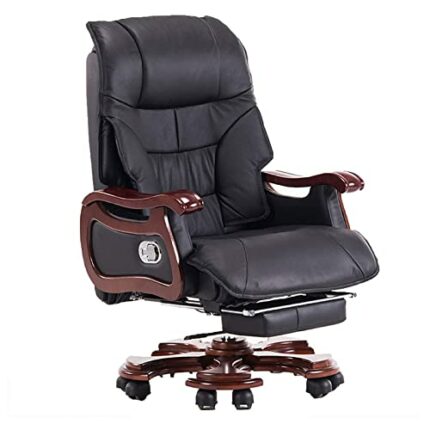 YT.JYUERI Relax Comfortably Safe Executive Chairs Executive Chairs Office Chair Ergonomic Desk Chair Cowhide Computer Chair with Arms Lumbar Supp