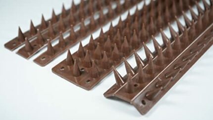 Prikkastrip Eco Fence Wall Spikes Garden Security Anti climb cat/intruder deterrent (5m, Brown)