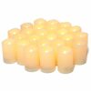 24 PCS 5cm LED Flameless Flickering Votive Tea Lights Candle Battery Operated/Electric Flicker Tealights Bulk Fake Candles for Wedding, Party, Fe
