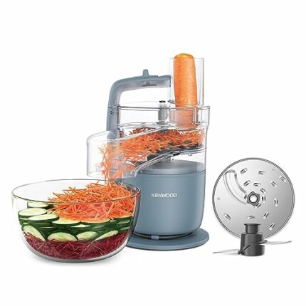 Kenwood, MultiPro Go FDP22.​130GY, Food Processor, for Chopping, Slicing, Grating, Pureeing and Kneading Dough, with Express Serve, 1.3L Bowl, Kn