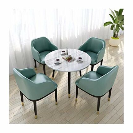 Kitchen Table Set, Office Table and Chair Set Reception Coffee Table, Balcony Living Room Combination Table A Table, Four Chairs, Beauty Salon Re