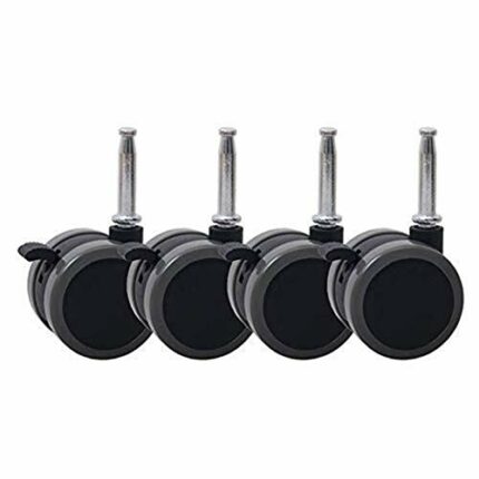 GTYT 4PCS Casters Universal Rotary Brake 8mm Long Rod Casters Accessories Furniture Long-term Use, 2Inch
