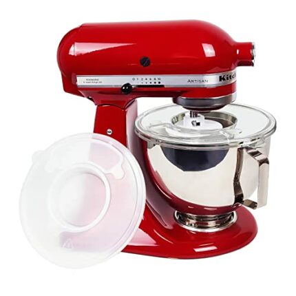 Bowl Covers for KitchenAid 4.5-5 Qt Tilt-Head Stand Mixer, Mixer Splash Guard with Extra Pouring Window for KitchenAid Mixer, Dishwasher Safe Bow