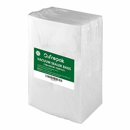 O2frepak 100 Count 28X40cm Textured Vacuum Sealer Bags for Food,BPA Free and Heavy Duty Embossed Vacuum Seal Food Sealer Bags,Great for Sous Vide