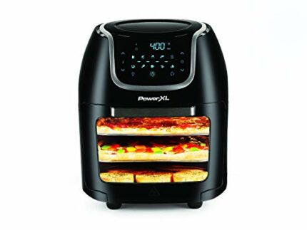 Power XL Vortex Pro Air Fryer 9.5 Litre - 3-Tier Rack - Makes Cooking with Less Oil and Fat Easier and Quicker - 6-in-1 Digital Air Fryer - Pre-P