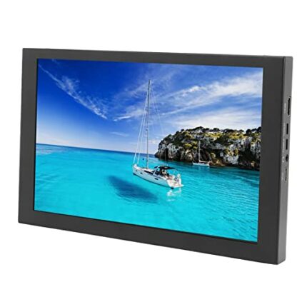 Aeun Capacitive Touch Display, Computer Monitor 10.1in Metal Easy To Use Menu Function Multi Interface Built in Speakers for DVRs