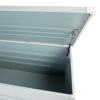 Garden Storage Box Light Grey Steel Lockable Lid 400L Cebrosa