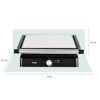 Venga! 2-in-1 Panini Grill and Table Grill, 180° Opening, 2200 W, Stainless Steel/Black, VG COG 3003 BS