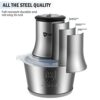 2L Electric Mini Food Chopper Food Processor Meat Grinder,4 Bi-Level Blades,500 W Stainless Steel Bowl Kitchen Mincer Blender for Meat, Vegetable