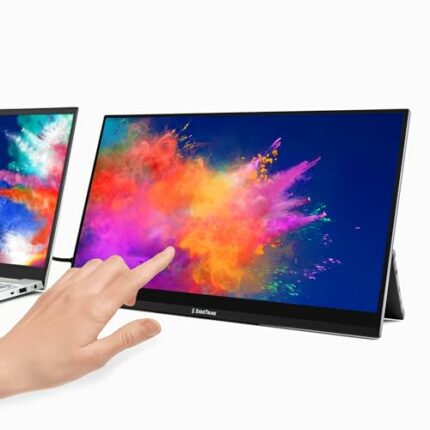 SideTrak Solo Portable Monitor Freestanding Touchscreen 15.6" FHD 1080P LED IPS Screen with Kickstand |Compatible with Mac, PC, Chrome | Powered