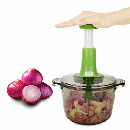 Manual Food Chopper, Express Hand Held Chopper, Large 8.5-Cup, Chop & Cut Fruits, Vegetables, Herbs, Onions