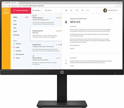 HP - 23.8'' Monitor P24h G4 - Black