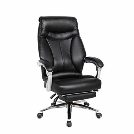 Ygqbgy Office Chair Swivel Ergonomic High-back Executive Desk Chair Adjustable Height, Black, PU