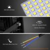 100W Security Lights Outdoor Motion Sensor, 10000LM PIR LED Floodlights 6500K Cold White IP66 Waterproof Outside Lights with Sensor Black Shell,