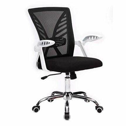 WALNUT Chairs,Fabric Mesh Office Chair Black Adjustable Swivel Computer Chair with Arms and Back Support Rest Comfort Desk Chair with Wheels Gas