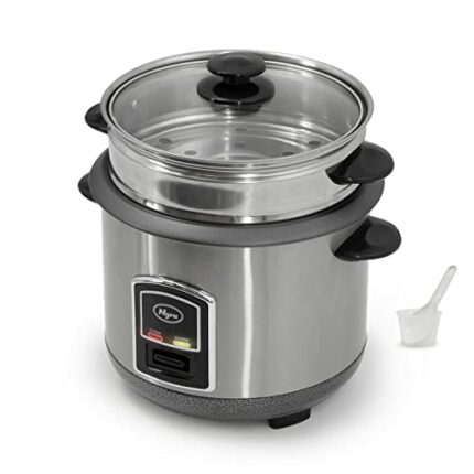 NYRA 1.8 Liter Automatic Rice Cooker & Steamer With Keep Warm Function -Cook Perfect Rice, Porridge, stew, soups, Steam Veggies & More Include Me