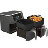 2PCS Silicone Air Fryer Liners for Ninjas Dual Air Fryer, Double Silicone Pot for Ninja Dual Air Fryer Reusable Silicone Air Fryer Liner Air Frye