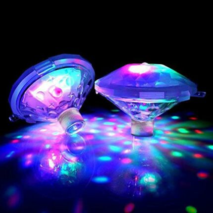Bath Lights Disco Lights,Battery Powered Floating Pool Lights LED Color Changing with 8 Modes Hot Tub Lights,Waterproof Underwater Swimming Pool