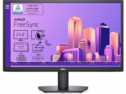 Dell SE2422H 24 Inch Full HD (1920x1080) Monitor, 75Hz, VA, 5ms, AMD FreeSync, HDMI, VGA, 3 Year Warranty, Black