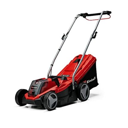 Einhell Power X-Change 18/33 Cordless Lawnmower With Battery and Charger - 18V, Brushless Motor, 33cm Cutting Width, 30L Grass Box, 5 Cutting Hei