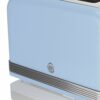 Swan ST19010BLN Retro 2-Slice Toaster with Defost/Reheat/Cancle Functions, Cord Storage, 815W, Retro Blue