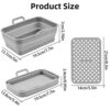 Vibbang 4Pcs Foldable Silicone Air Fryer Liners Double Basket, Collapsible Silicone Pot for Ninja Dual Air Fryer with Reusable Silicone Baking Ma