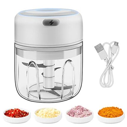 JNBGTU 250ML Garlic Chopper Electric Mini Garlic Chopper Wireless Portable Mini Chopper Onion Chopper Small Garlic Chopper Kitchen Electric Food