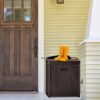 Leisurelife Outdoor Storage Box 52 Gallon,Deck Boxes Water Resistant Deck Box Storage Bench,Brown