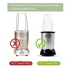 2-pack 16 ounce Cup and 12 ounce Short Cup Replacement Cup Set Fits for Magic Bullet Blenders Cup for 250w （MB1001 Series)
