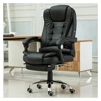 ZCMEB Gaming Chair Massage Synthetic Leather Office Chair Home Reclining Computer Boss Chair Swivel Lifting