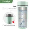 12V Car Kettle, Small Electric Travel Kettles 80W, Portable 350ml Electric Tea Coffee Kettle, 304 Stainless Steel Liner, Heating temperature up t