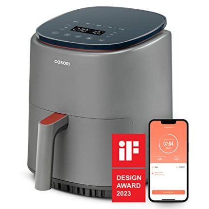 COSORI Air Fryer Lite 3.8L, 75-230℃, Amazon Exclusive, 7 Cooking Functions, Smart Control, 1500W, 1-3 Portions, Free with 110+ Online Recipes Coo