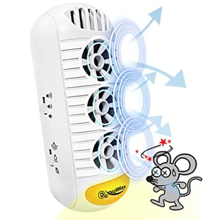 Ultrasonic Pest Repeller,Insect Mouse Repellent Plug-in With Triple Ultrasonic Speakers, Mice Repellent With Insect Resistant Night Light,The Ide