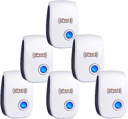 Ultrasonic Pest Repeller, 6 Pack Electronic Plug In Mice Repellent and Rat Repellent, Ultrasonic Insect Repellent Indoor Pest Control for Insect,