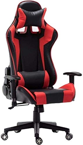 HJW Ergonomic Gaming Chair High Back Computer Chair Home Office Chair Lift Reclining Sports Chair Adjustable Chair Armchair,Red,As Shown