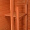 LUKEO Garden Shed Outdoor House with 4 Door and 2 Shelves for Tools and Lawn Mower Storage Space Wood Shelter, 71x60x21cm