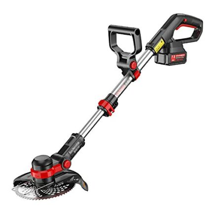 FSCLJ 20V lawn trimmer/edger, 2-in-1 cordless grass trimmer, cordless strimmer with 1 x 2 Ah battery and charger, adjustable head and lawn mower