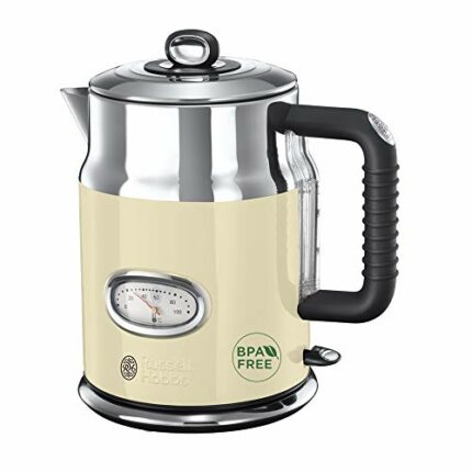 Russell Hobbs 21672 1.7l Capacity 360° Base Retro Vintage Kettle, Cream